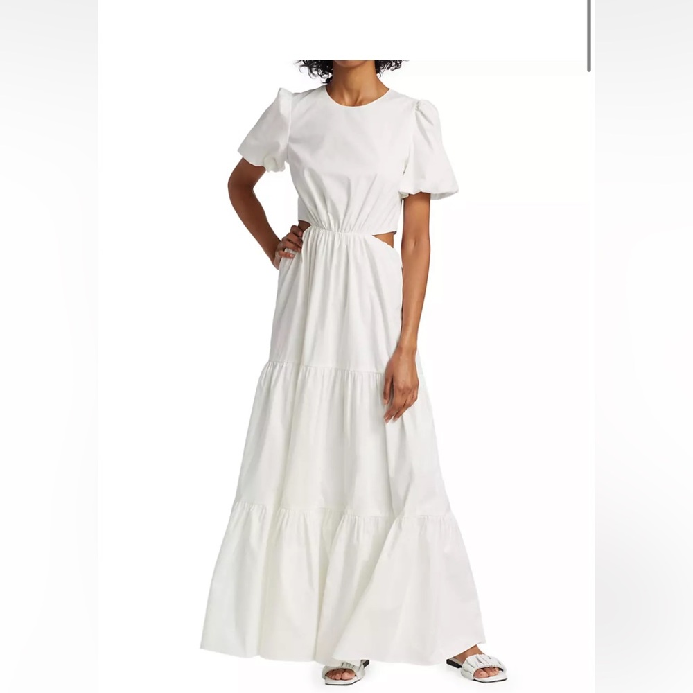 WAYF Plaza Cut-Out Tiered Maxi Dress